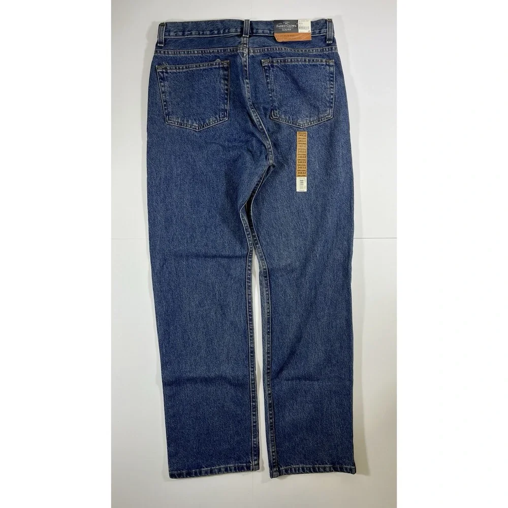 Faded Glory F.G. Original Jean Men's Blue Medium Wash Straight Fit Jeans